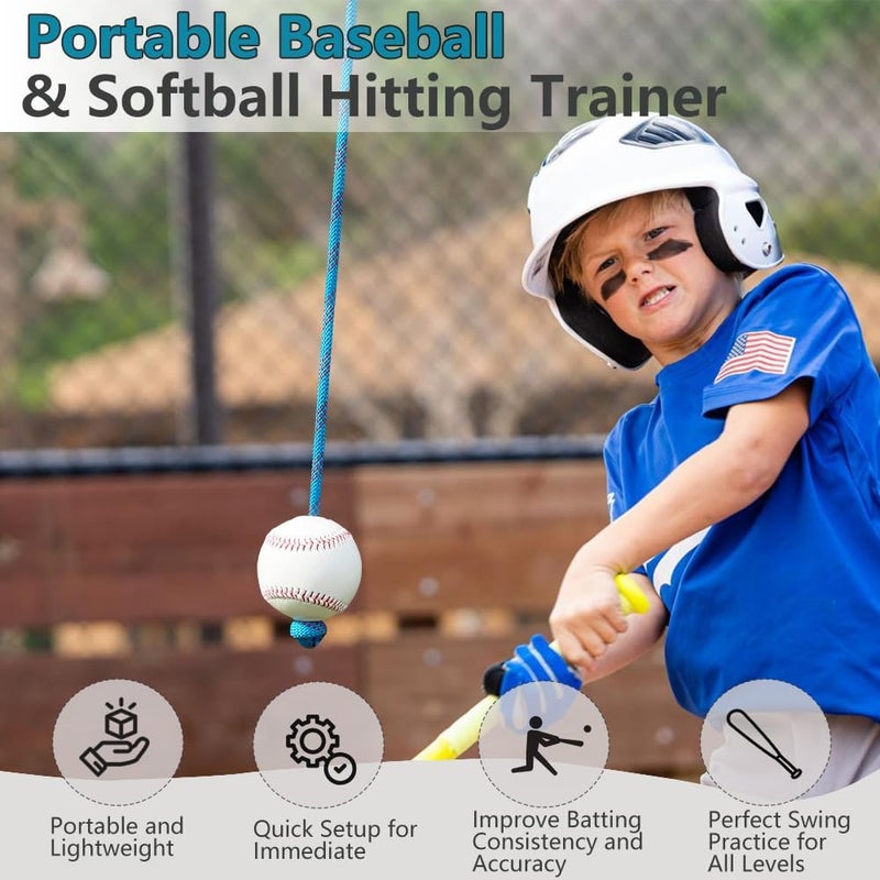 JUJINGYANG Baseball Softball Batting Swing Hitting Trainer Aid – Enhance Hitting Skills with Combined Tee and Front Toss for Easy Drills – Ideal for Improving Batting Precision - Image 2